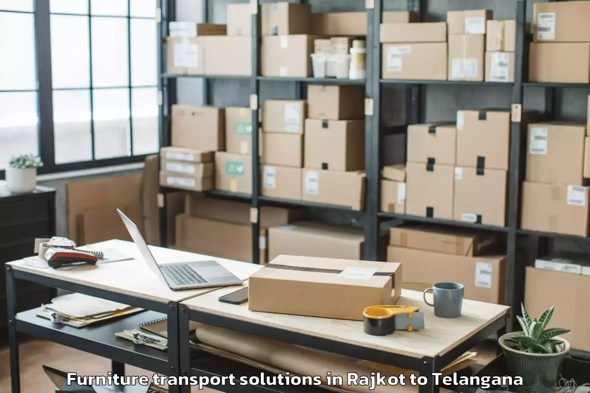 Get Rajkot to Mahbubnagar Furniture Transport Solutions